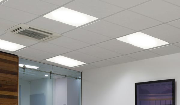 Several Natural Light drop ceiling commercial tubular skylights installed in office mobile